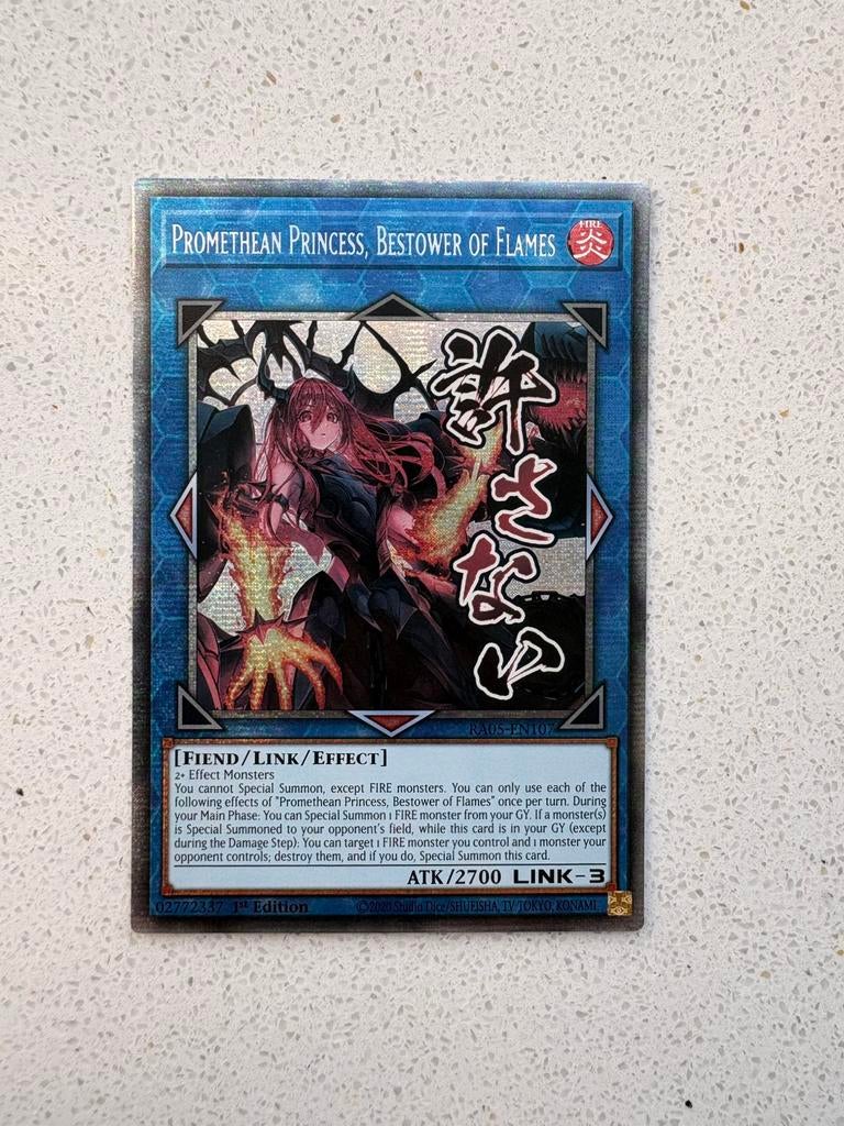 Yu-gi-oh! Promethean Princess, Bestower Of Flames, Ophalen of Verzenden, Nieuw, Losse kaart, Foil
