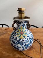 Vintage keramische tafellamp met Delfts blauw decor, Ophalen of Verzenden
