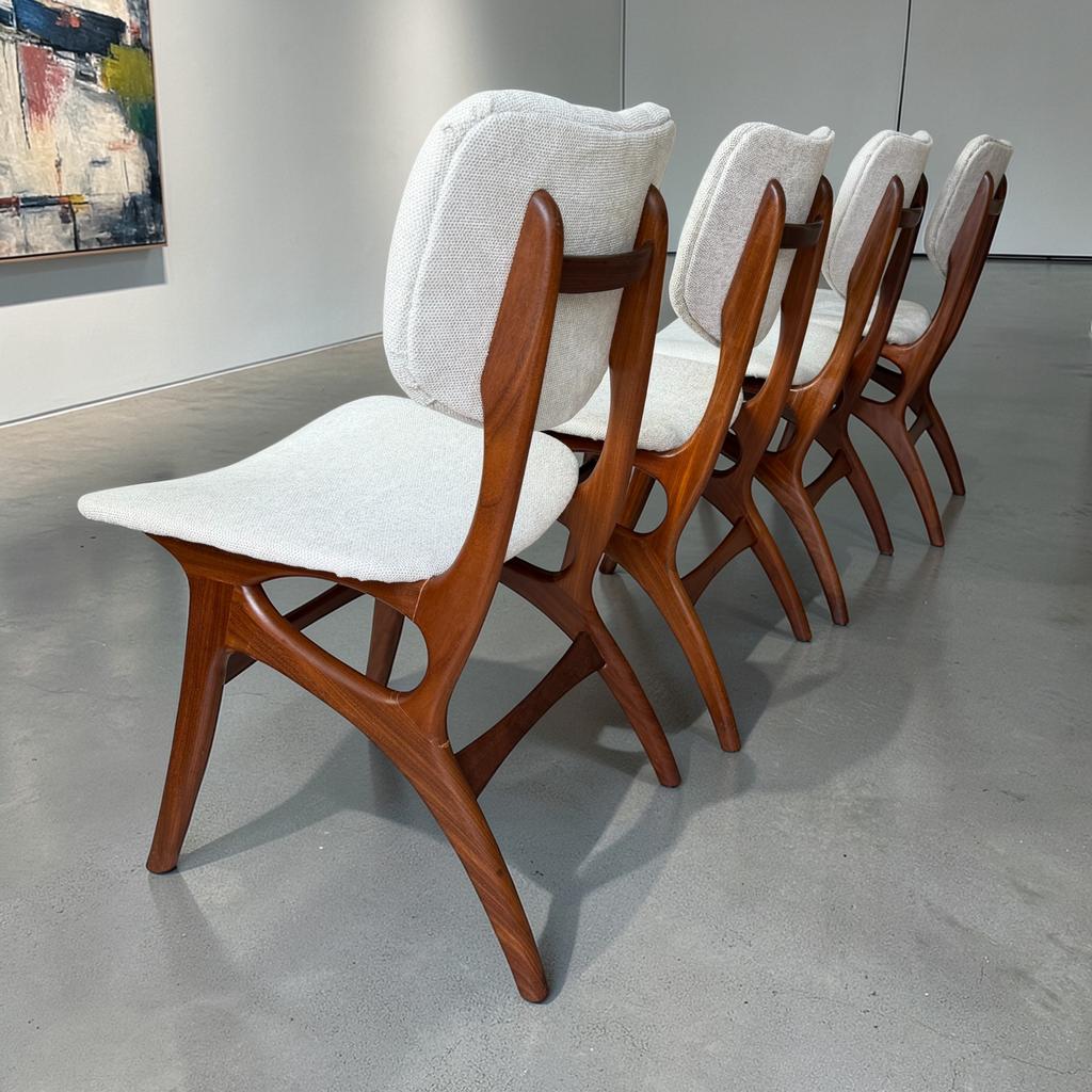 Vintage Pynock eetkamerstoelen | vintage design stoelen |, Huis en Inrichting, Ophalen, Gebruikt, Bruin, Vintage