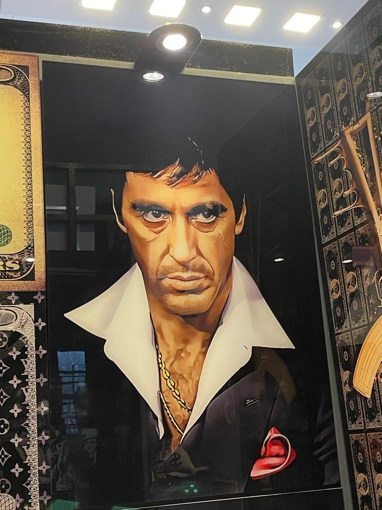Scarface Tony Montana Kunstwerk 90x60 cm, Ophalen of Verzenden