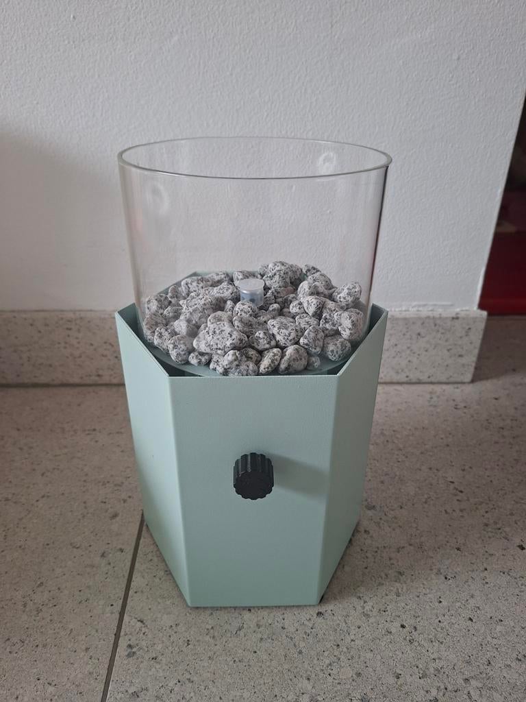 Sfeerhaardtje - Mintgroen, Ophalen, Groen, Gebruikt, Metaal