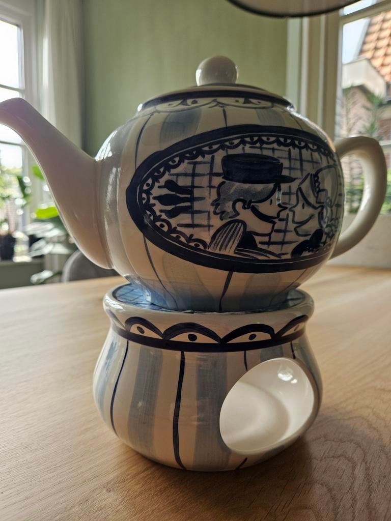 Blond theepot en theelicht, Ophalen of Verzenden