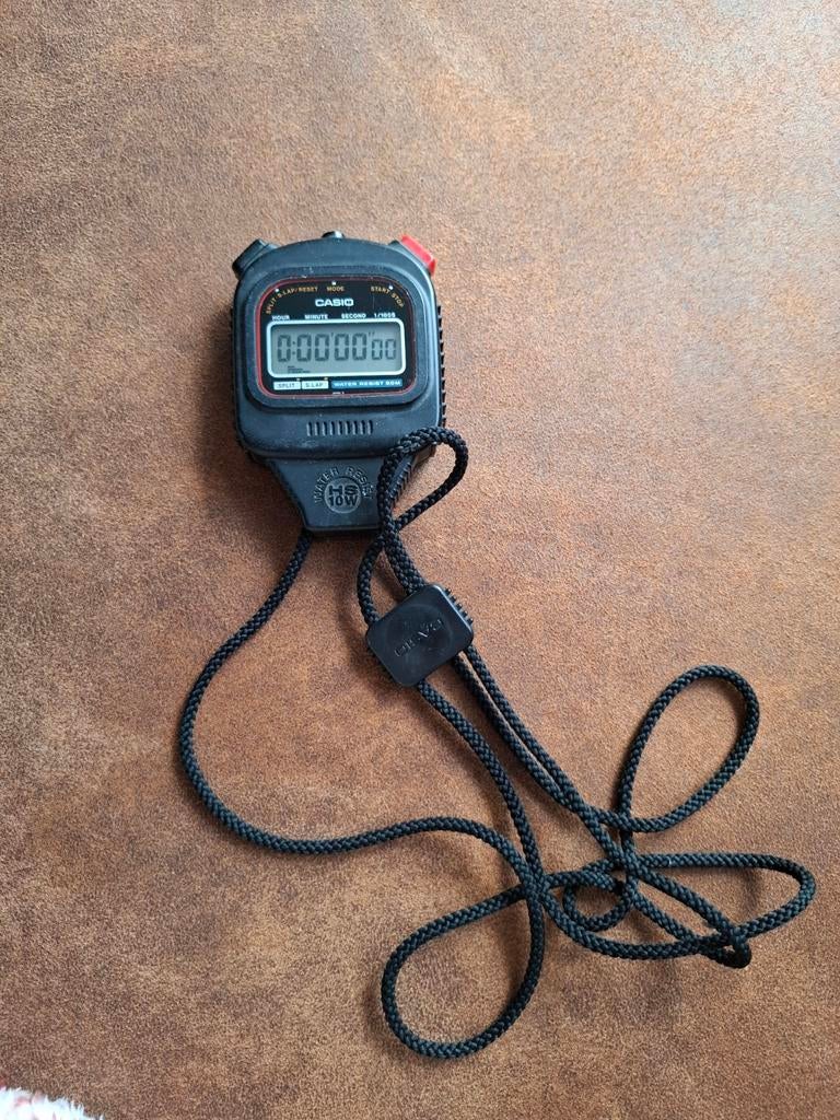 Casio HS-10W Stopwatch - Vintage sporthorloge, Ophalen of Verzenden, Gebruikt