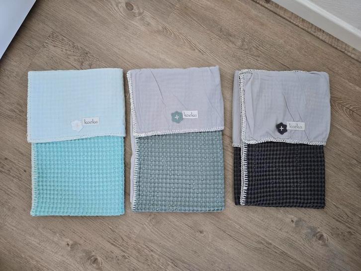 3 Koeka wiegdekens wafel / flanel 75 x 100cm Antwerp TOG 0.5, Kinderen en Baby's, Dekens, Slaapzakjes en Inbakerproducten, Zo goed als nieuw
