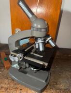 Grote complete professionele vintage microscoop in kist, Ophalen of Verzenden, Zo goed als nieuw