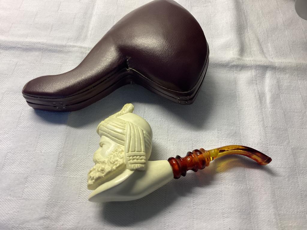 Een prachtige handgemaakte meerschuim pijp, Ophalen of Verzenden