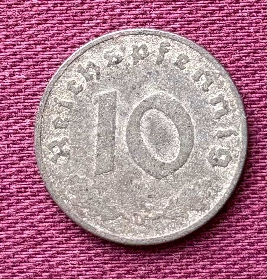 Duitse 10 Reichspfennig munt 1940D, Ophalen of Verzenden, Duitsland, Losse munt