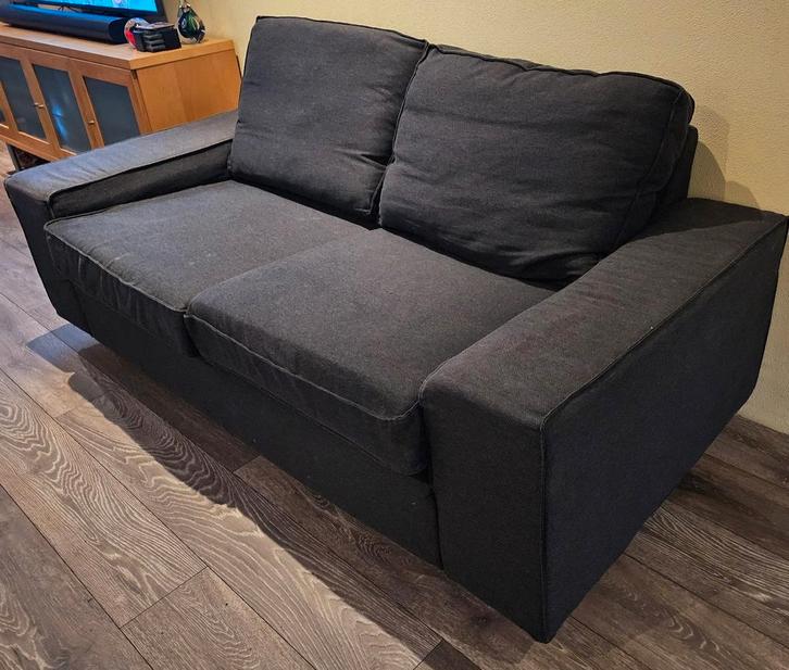 Ikea Kivik 2-persoonsbank antraciet grijs, Huis en Inrichting, Banken | Sofa's en Chaises Longues, Zo goed als nieuw, Tweepersoons