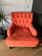 Mooie oranje fauteuil, in uitstekende staat, Ophalen, Minder dan 75 cm, 75 tot 100 cm, Stof