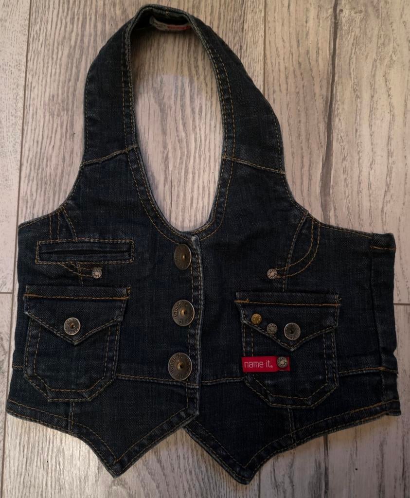 Name it maat 92, spijkerstof gillet zo goed als nieuw, Kinderen en Baby's, Kinderkleding | Maat 92, Ophalen of Verzenden, Zo goed als nieuw