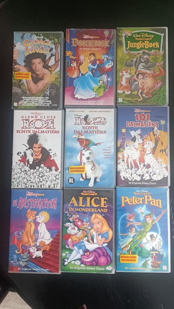 Disney VHS Banden Collectie - 9 Klassiekers, Alle leeftijden, Ophalen of Verzenden, Gebruikt, Actie en Avontuur