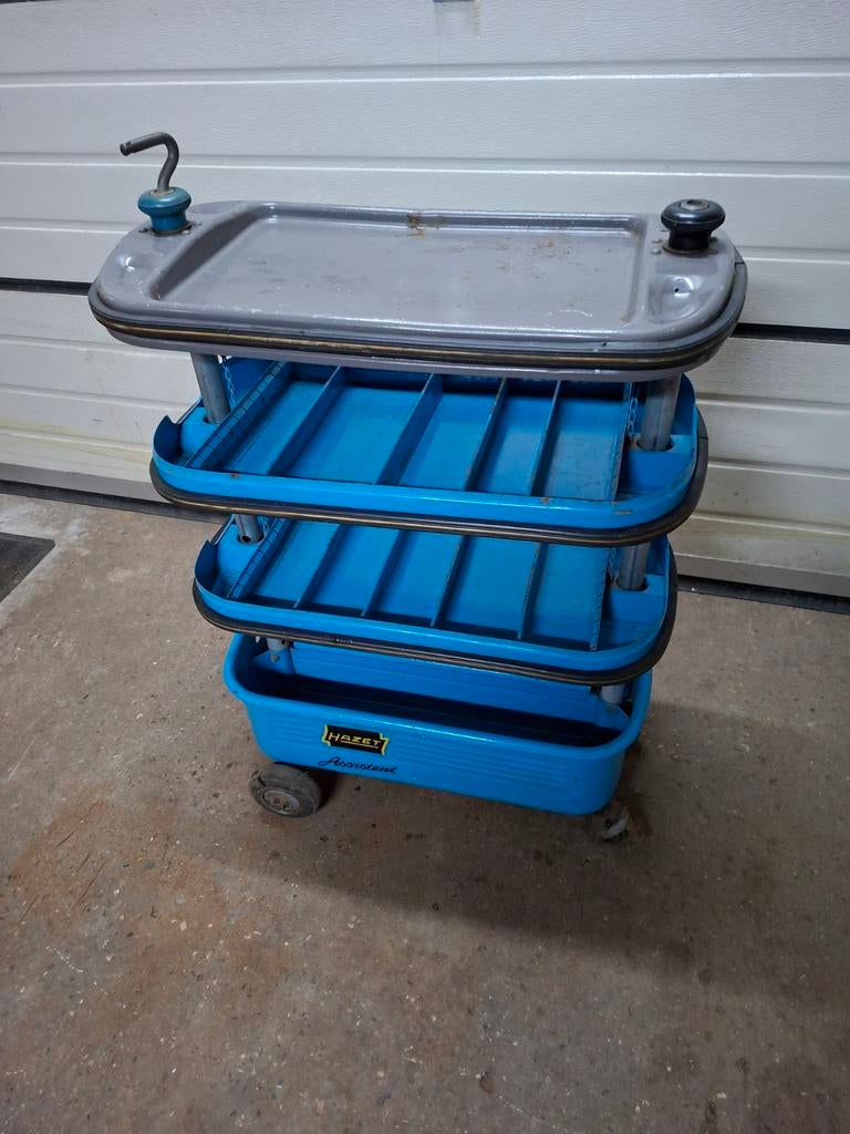 Vintage Hazet Assistent gereedschapskar, Ophalen
