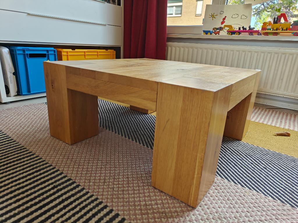 Vierkante Goossens salontafel licht modern Eiken (massief), Huis en Inrichting, Tafels | Salontafels, Ophalen, 50 tot 100 cm, 50 tot 100 cm