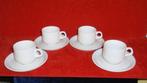 4 mokka tas & ondertas Lilien porzelan Austria, Ophalen of Verzenden, Zo goed als nieuw, Effen, Kop(pen) en/of Schotel(s)
