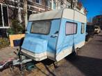 Retro caravan bustner bouwjaar 1986 met airco in top staat, Caravans en Kamperen, Caravans, Hordeur, Rondzit, Tot en met 2, Particulier
