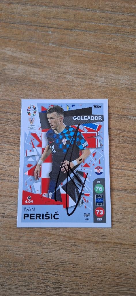 Topps trading card met handtekening; Ivan Perisic Inter PSV, Ophalen of Verzenden, Nieuw, PSV, Spelerskaart