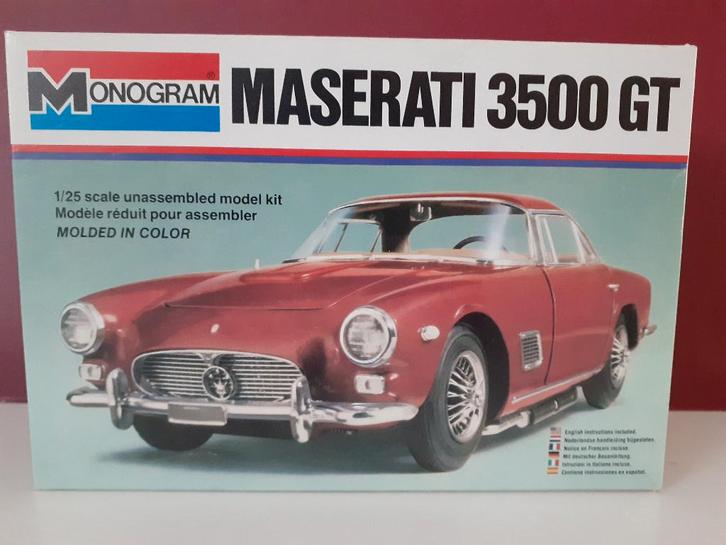 Maserati 3500 GT   1/25  bouwdoos Monogram, Hobby en Vrije tijd, Modelbouw | Auto's en Voertuigen, Zo goed als nieuw, Auto, Groter dan 1:32