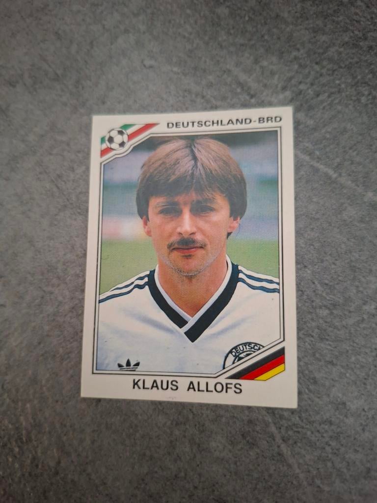 Panini sticker WK 86 Mexico. Speler Klaus Allofs Duitsland., Verzenden, Zo goed als nieuw, Sticker
