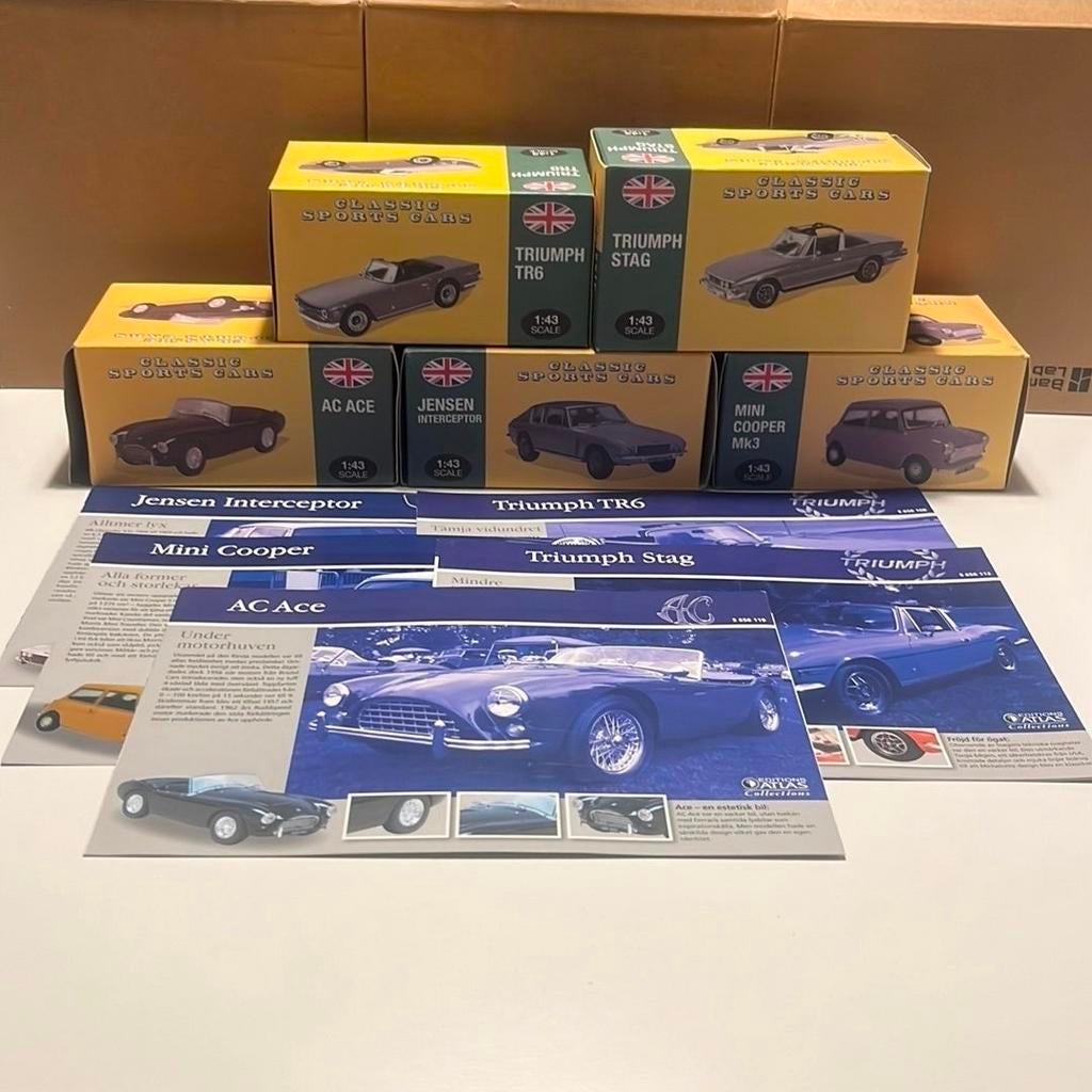 Atlas Editions Classic Sports Cars 1:43 set van 5, Ophalen of Verzenden