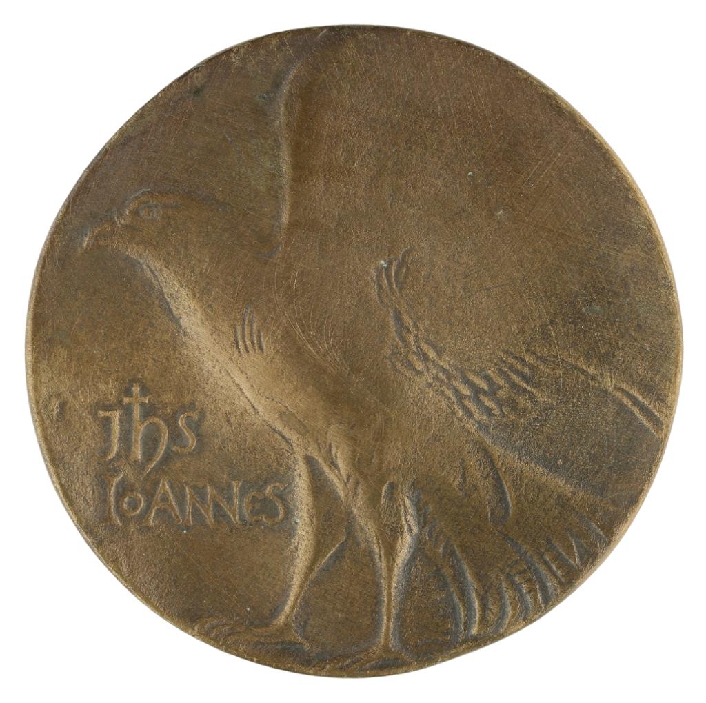 Marianne Letterie BRONS PENNING EVANGELIST JOHANNES, Postzegels en Munten, Penningen en Medailles, Verzenden, Brons, Nederland