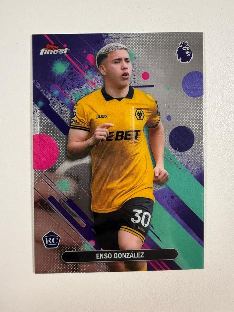 99 Enso Gonzalez RC Finest Premier League 2025-26, Ophalen of Verzenden, Nieuw, Buitenlandse clubs, Poster, Plaatje of Sticker