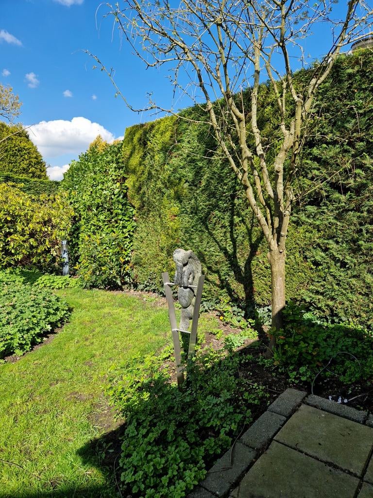 Abstract Tuinbeeld - Steen en Metaal, Tuin en Terras, Tuinbeelden, Ophalen of Verzenden, Gebruikt, Steen, Abstract beeld