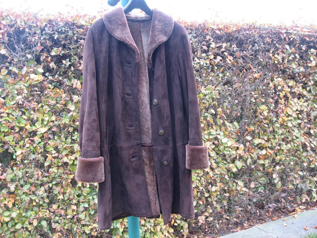 jas mouton retourné - omgekeerd lam/schaap, Kleding | Dames, Jassen | Winter, Maat 38/40 (M), Bruin, Secq, Ophalen of Verzenden