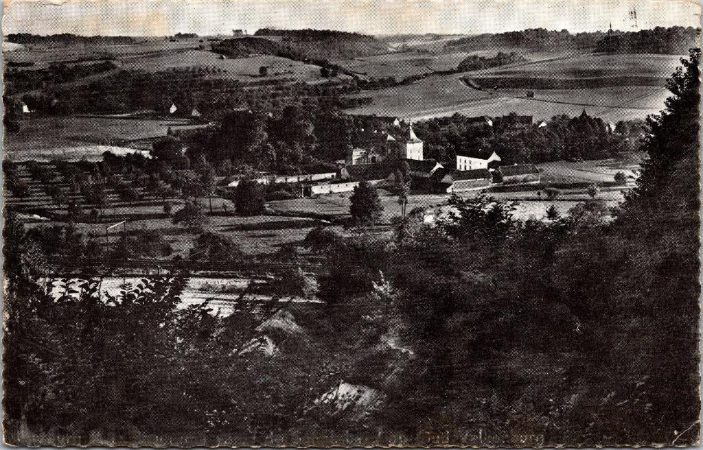 Valkenburg - Panorama vanaf de Schaesberg op Oud Valkenburg, Verzenden, 1940 tot 1960, Gelopen, Limburg