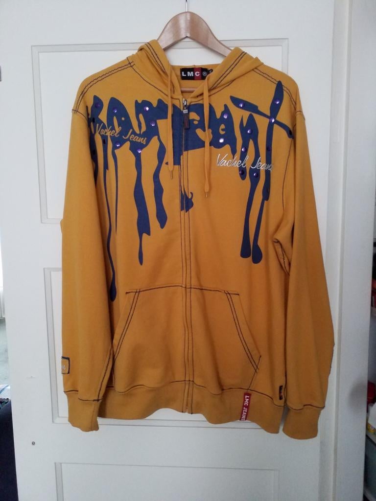 Vest met capuchon maat XXL, Ophalen of Verzenden, Gedragen, Geel, Trui of Vest