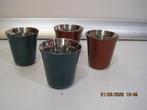nespresso metalen kopjes lungo 7,5 dia 8 cm hoog (381), Overige materialen, Ophalen of Verzenden, Zo goed als nieuw, Overige stijlen