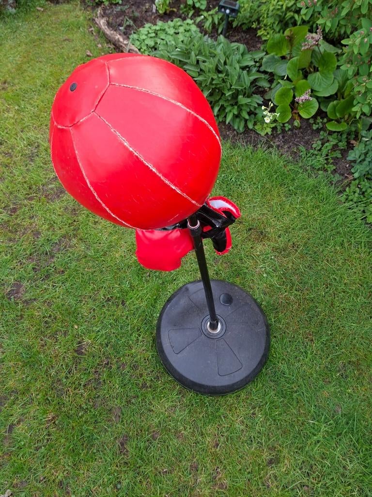 Boksbal met handschoenen - Ideaal voor training, Sport en Fitness, Ophalen of Verzenden, Gebruikt, Boksbal