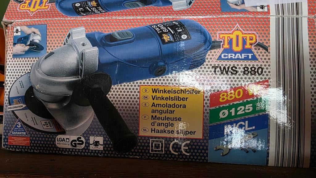 Top Craft TWS 880 haakse slijper, Doe-het-zelf en Verbouw, Gereedschap | Slijpmachines, Ophalen of Verzenden