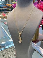 14k Gouden Ketting met Boks hanger, Nieuw, Ophalen of Verzenden, Verstelbaar, Goud