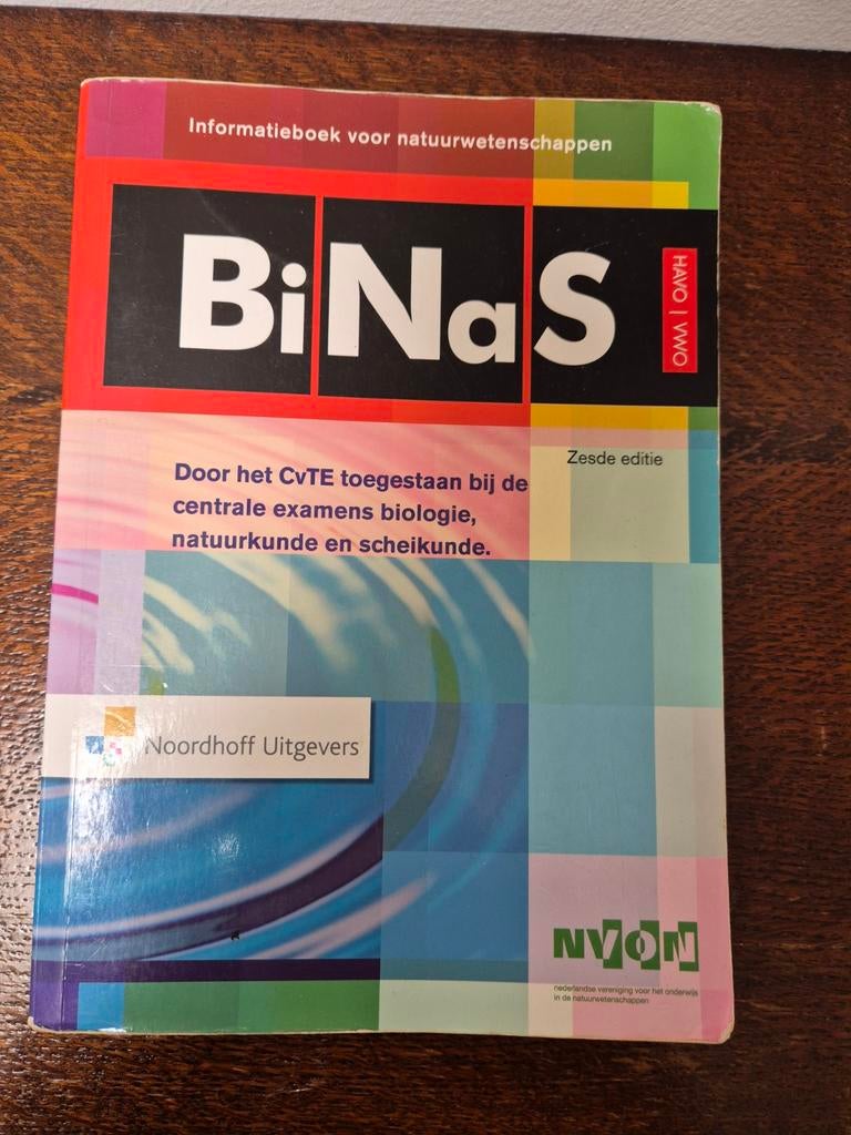 BiNaS HAVO/VWO Zesde editie - Informatieboek, Ophalen of Verzenden, Gelezen, HAVO, Biologie