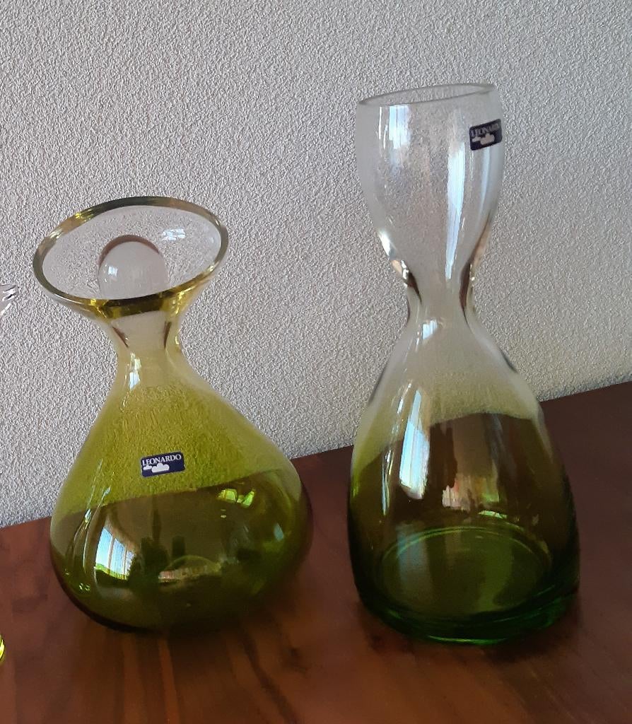 Nieuw Leonardo Wijn -Water Karaf groen glas prachtig, Ophalen of Verzenden