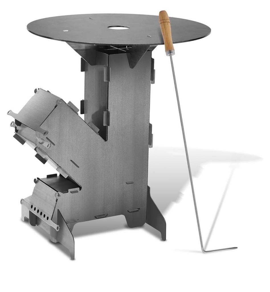 Buiten kooktoestel / Rocket stove / Vuurkorf, Tuin en Terras, Houtskoolbarbecues, Nieuw, Met accessoires, Ophalen of Verzenden