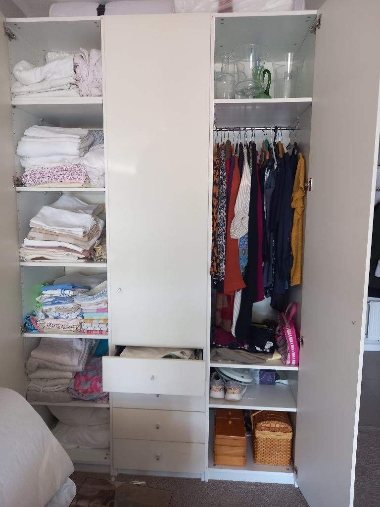 Gardarobe kast wit Ikea, Ophalen, Zo goed als nieuw, Ikea wit