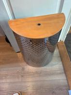 Moderne wasmand: staal met hout, Ophalen of Verzenden, Gebruikt