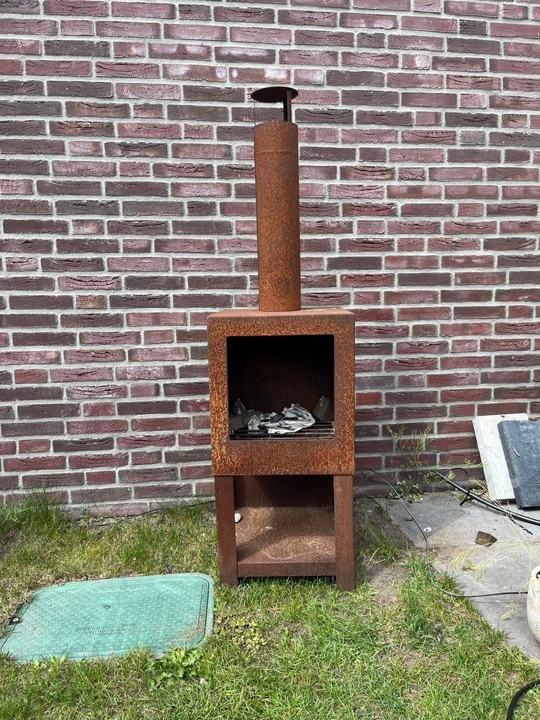 Tuinhaard van metaal, Ophalen, Gebruikt