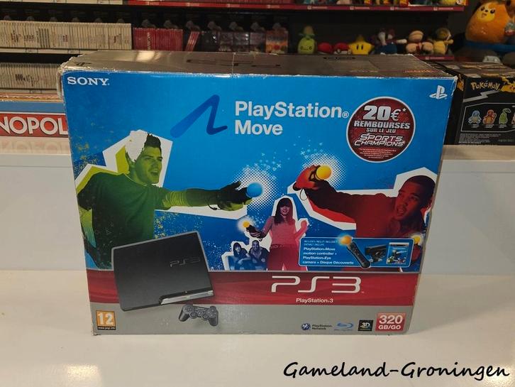 PlayStation 3 Slim 320GB + PlayStation Move Starter Pack, Spelcomputers en Games, Spelcomputers | Sony PlayStation 3, Gebruikt