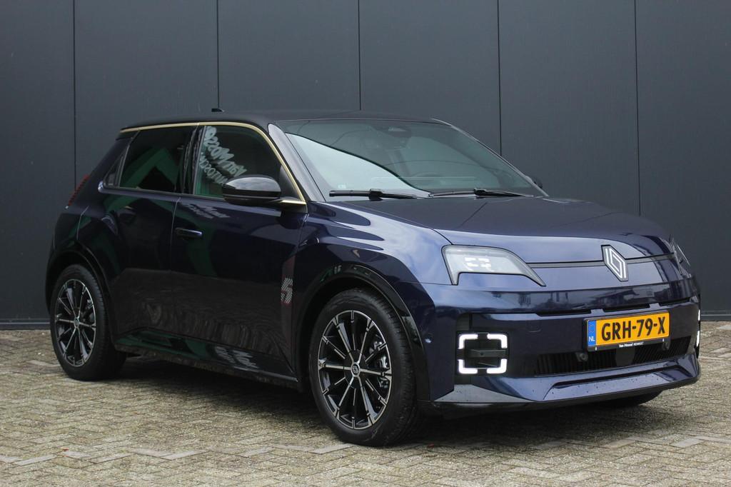 Renault 5 E-TECH Iconic Cinq 150Pk 52 kWh | Google Navigatie, Auto's, Renault, Stof, Gebruikt, Adaptive Cruise Control, 150 pk