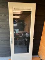 Hardhouten buitendeur HR++ glas 93x236 rechtsdraaiend, Ophalen, Gebruikt, 80 tot 100 cm, 215 cm of meer