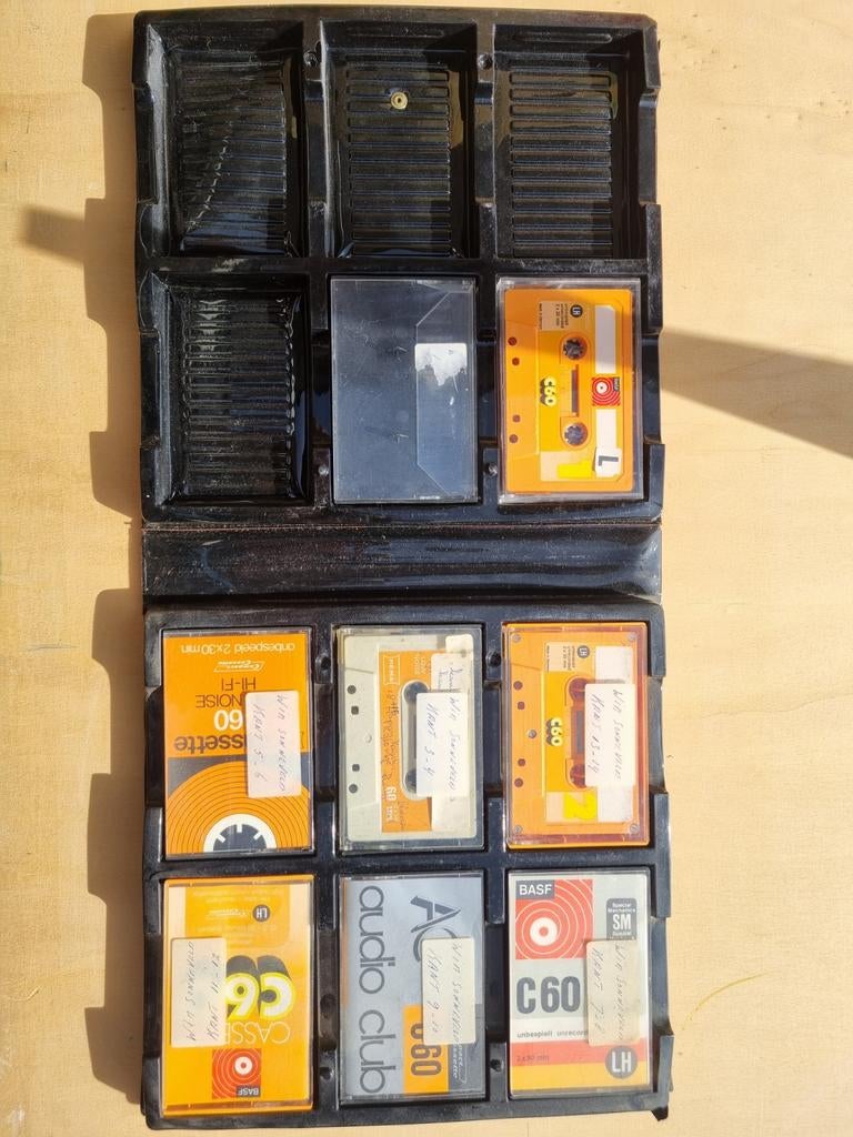 Vintage Cassettebandjes Collectie met Bewaardoos, Gebruikt, 2 t/m 25 bandjes, Overige genres, Ophalen of Verzenden