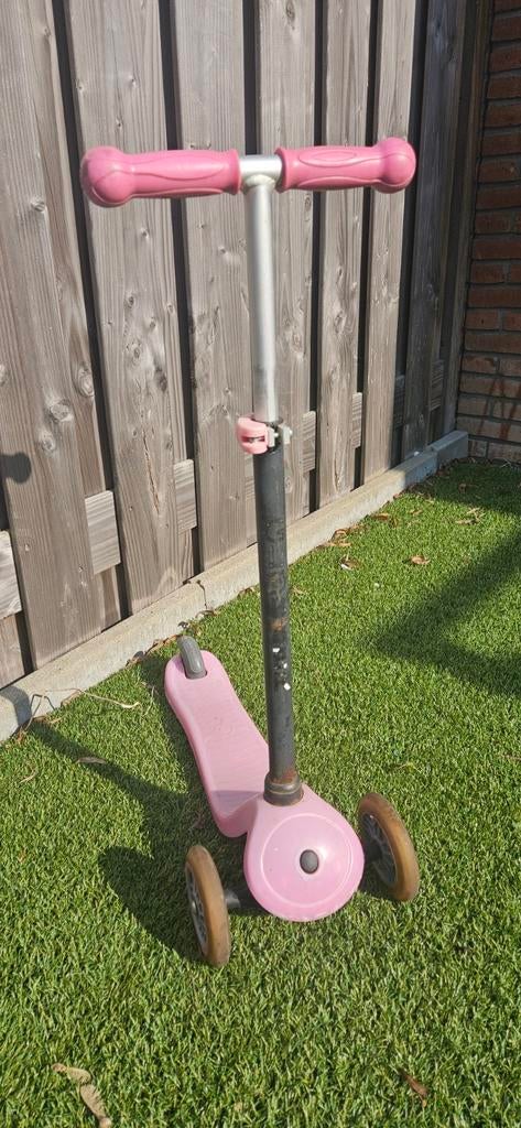 Globber step - Roze kinderstep met 3 wielen, Fietsen en Brommers, Steps, Gebruikt, Gewone step, Ophalen