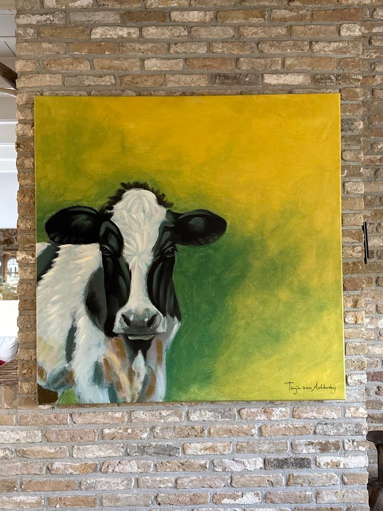 Leuk koeienschilderij - Origineel kunstwerk van Tanja van Ac, Antiek en Kunst, Kunst | Schilderijen | Modern, Ophalen