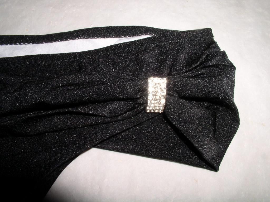 gevoerde SANSelle bikini slip met draperie en strassclip 40, SANSelle, Zwart, Nieuw, Ophalen of Verzenden