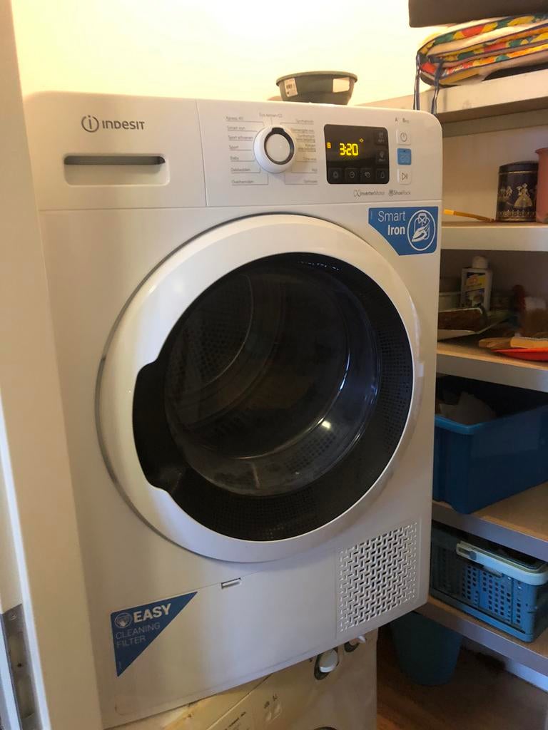 Wasdroger indesit zgan! 8 kg, Witgoed en Apparatuur, Wasdrogers, Ophalen, 6 tot 8 kg, Zo goed als nieuw, 85 tot 90 cm