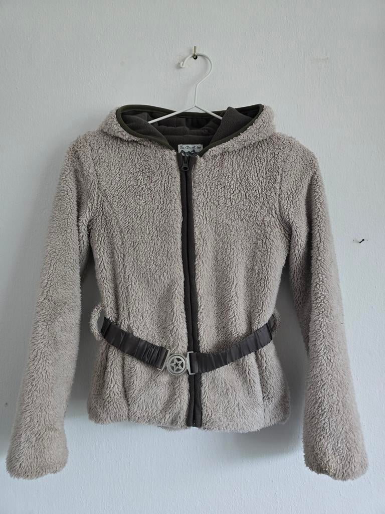 Tom Du teddy vest maat 140 beige met groen riempje, Meisje, Ophalen of Verzenden, Zo goed als nieuw, Tom Du