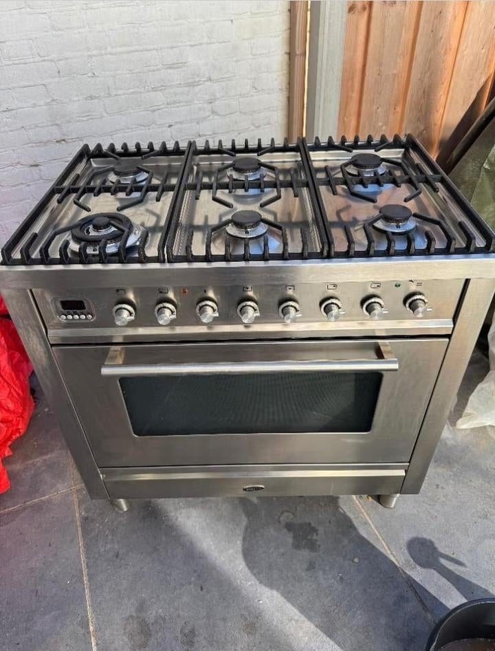 pits gasfornuis merk Boretti pits gasfornuis met oven en gri, Gebruikt, 60 cm of meer, Grill, Ophalen of Verzenden