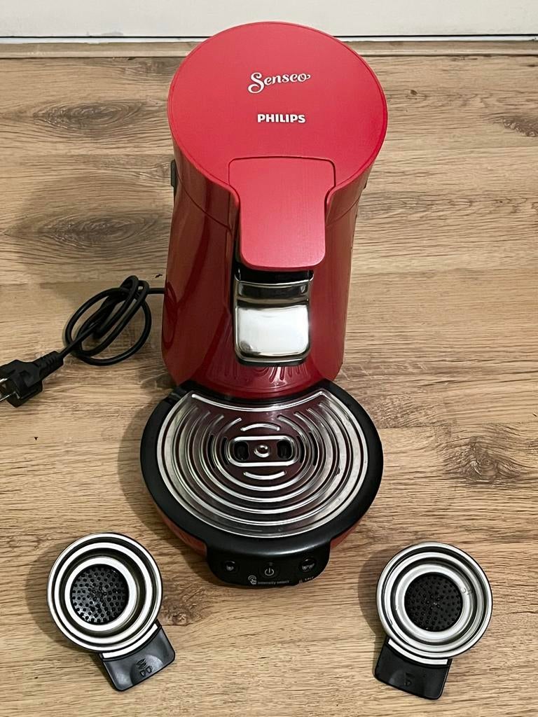 Philips Senseo Cafe Vina Pads Koffiepadapparaat Rood, Ophalen of Verzenden, Zo goed als nieuw
